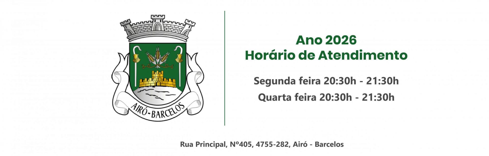 Hor&aacute;rio de Atendimento